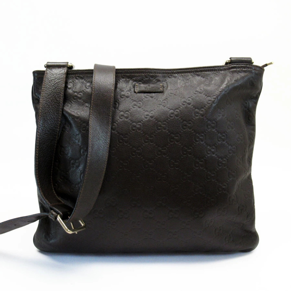Gucci Crossbody Shoulder Bag Shima Guccissima Leather Brown